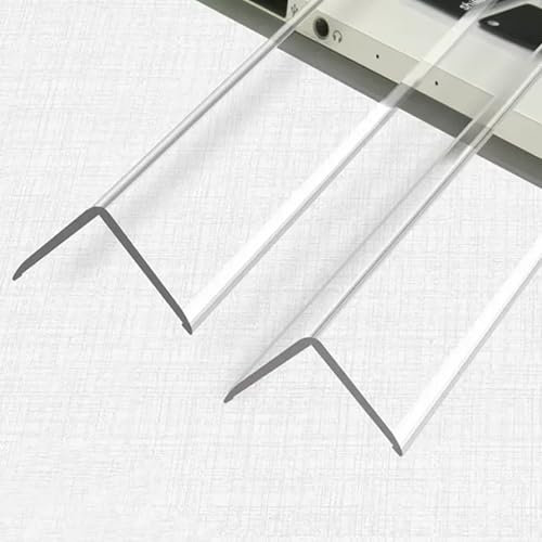 2 Stück Eckenschutz Kantenschutz Tischkanten, Transparent Eckenschutz Kinder Corner Protector Baby, Selbstklebender Acryl 90° Eckverkleidungsstreifen für Balkonwände zu Hause 1.8m x 30mm x 1.4 mm