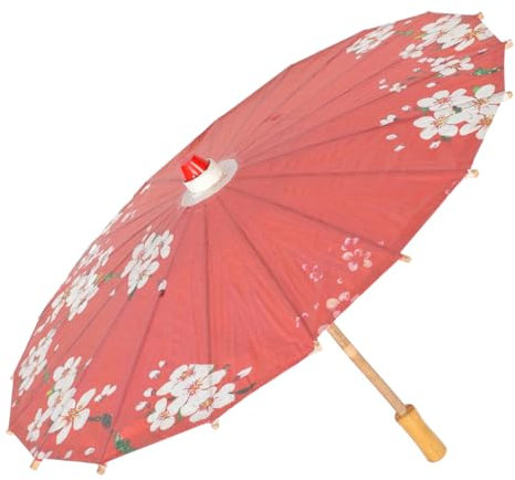 BESTYASH Japanese Decorative Umbrella Bamboo Silk Rainproof Paper Parasol for Wedding Party Garden