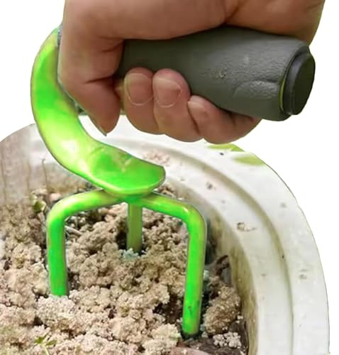 Outil à main de griffe de jardin, fourche de jardin pour ameublir le sol, petit râteau à main lourd | Poignée ergonomique Outil de désherbage manuel de griffes de jardin résistant à la