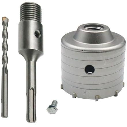 Fuhjythy Set di Punte da Trapano SDS Plus da 60mm per Perforatori, Punte per Trapano A per Fori nel Muro, Utensili da Taglio con Rotonda per, Calcestruzzo e Pietra.