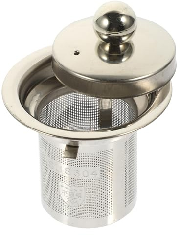 Gatuida Infuseur à Thé Couvercle Filtre à Thé en Acier Inoxydable Pratique et Facile à Transporter Accessoire pour Théières en Restaurants et Salons