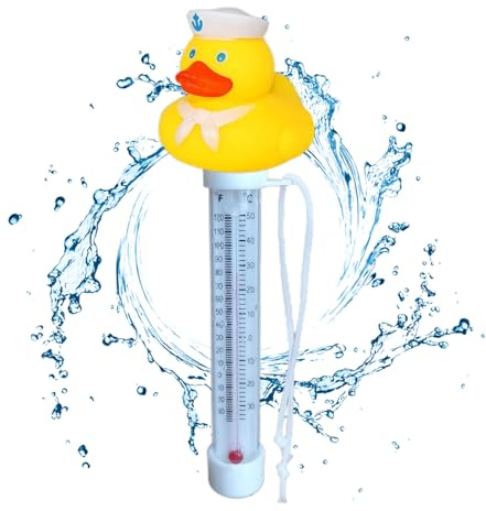 Schwimmender Pooltemperaturmesser, Enten -Schwimmbecken Mit Schnur - Floating Pool Thermometer Für Innenpools Im Außenpools Spas Whirps Tubs Teiche