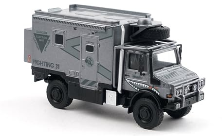Modellauto Im Maßstab 1/64 Für Unimog U4000 Legierung Auto Modell Climber RV Sammlung Ornamente Silber Metall Spielzeug Für Die Sammlung