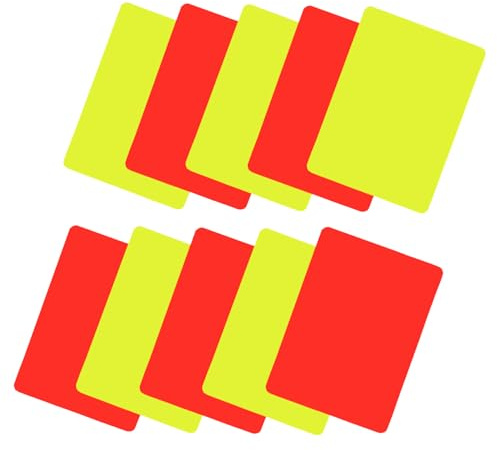 10 Stück Schiedsrichter Karten,Gelbe und Rote Karte Fußball,Schiedsrichter Set,Schiri Karten,Professionelle Schiedsrichterkarten,Schiedsrichter-Tool für Fußballschiedsrichter Warn und Auswurfkarten