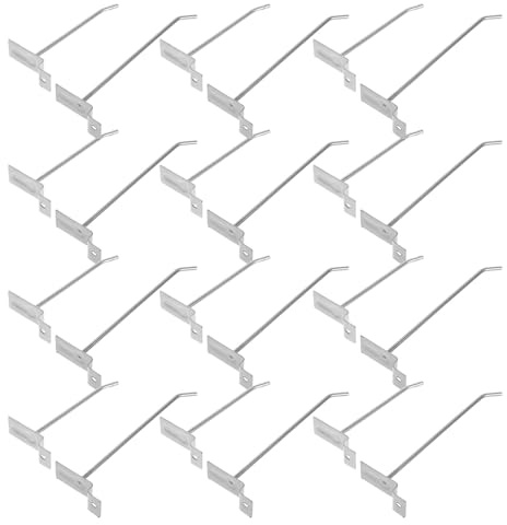 WOONEKY 40 Piezas De Perchas Para Tableros Perforados Estantes De Almacenamiento Perchas De Gancho Para Colocar En Tableros Perforados Colgadores De Pared De Listones Almacenamiento