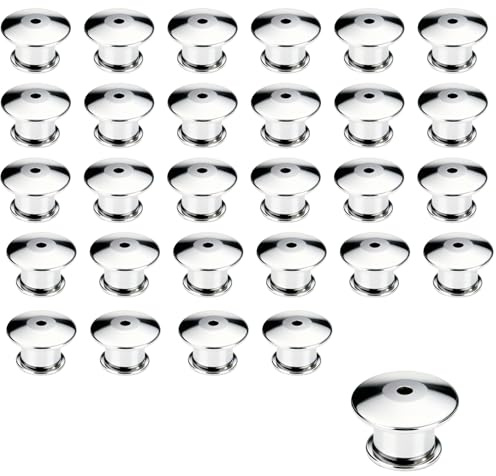 30 Stück Verschlussstifte Metall Pin Verschluss, Silber – Locking Pin Backs & Pin Sicherheitsverschluss für Broschen, Abzeichen, Schmuck, Namensschilder, Basteln & DIY