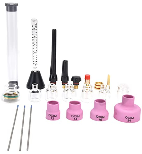 Respicefinem Argon Arc Welding Nozzle Kit 13mm 18mm 20mm 22mm Nozzle Set for TIG Welding Torch Accessories Compatible with Most Welders
