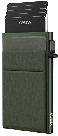 YESIIW Portefeuille pour Homme Petit portmonee, Portefeuille Mince pour Homme, Portefeuille Minimaliste avec Protection RFID, Porte-Cartes, Porte-Monnaie Pop-up, Porte-Cartes Mince avec Compartiment