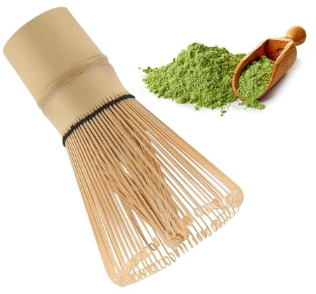 Fouet à matcha en bambou naturel, fouet en bambou fabriqué à la main pour le thé matcha. Ustensiles authentiques pour les cérémonies du thé japonaises - Durable, facile à nettoyer 04