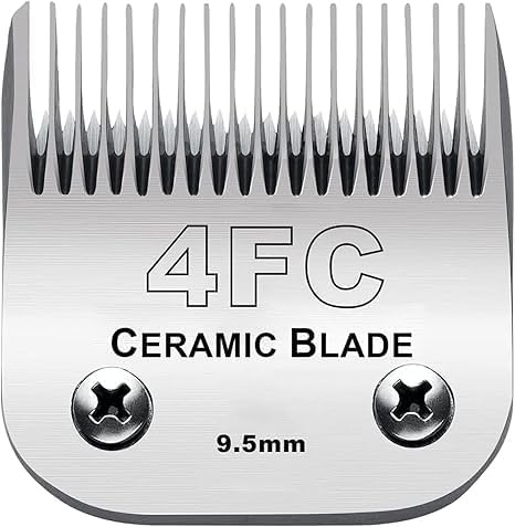 Ersatzklingen für Hundepflege, kompatibel mit Andis,Oster A5,Wahl, Heiniger,Moser Max 50 Haustierhaarschneider 4FC Klinge (9.5mm)