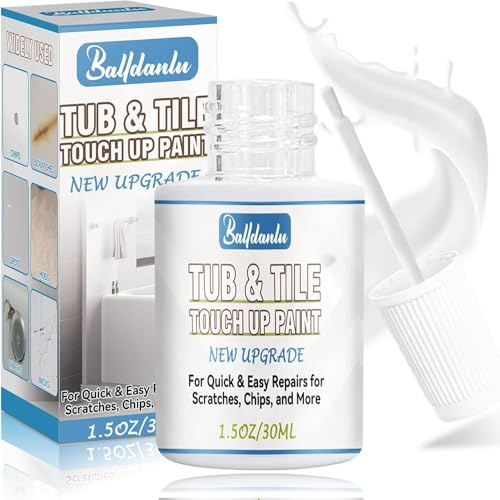 White Touch Up Paint, Furniture Cabinets Wall PaintPen, Multi-Surface Touch Up Pen, Quick-Dry White Porcelain Paint for Scratches and Spots on Dresser, Door, Floor, Appliance and Bathtub (1.5 Liters)