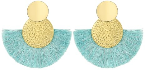 MAJALE_ Pendientes Flecos Mujer Bohemios | Pendientes Flamenca Ligeros para Feria de Abril, Rocío, Bodas y Eventos | Aretes Colgantes Grandes de Moda