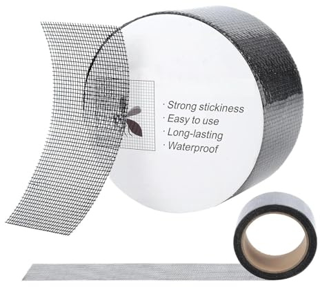 Nastro Riparazione Zanzariera Per Finestre | Adesivo Potente E Tagliabile Universale - Patch di Riparazione per Porta Zanzariera | Per Tenda Patio Camping-Car Balcone Piscina Balaustra Portico Gazeb
