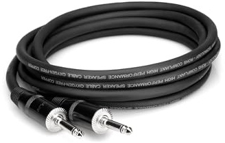Hosa SKJ-403 Pro Speaker Cable, REAN 1/4 Inch TS to Same, 3 Feet