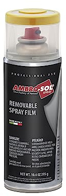 Ambro-Sol V406OR Pellicola Spray Rimovibile, Idonea su tutte le Superfici non Porose, Adatto per Carrozzeria, Attrezzi Sportivi ecc., Bomboletta Spray in Banda Stagnata Riciclabile 400 ml, Oro