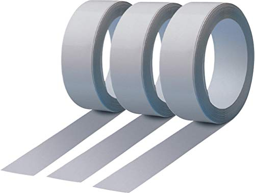 Maul Ferroband, Selbstklebende Magnethaft-Wandleiste aus Stahlblech, Größe 1500 cm x 3,5 cm, Weiß (3x 500cm Rollen)
