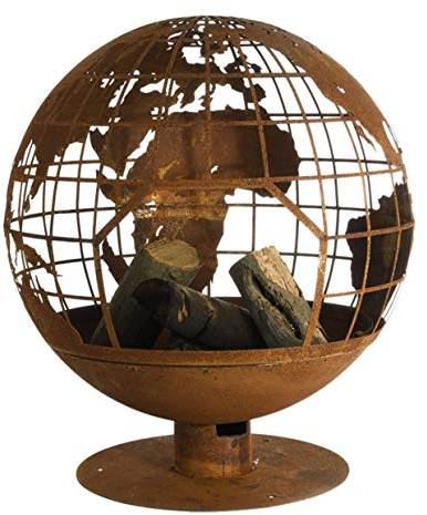 Esschert's Design FF451 Fallen Fruits Globe Brasero Design Globe Marron