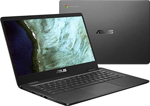 Asus PC portátil Chromebook de 14 pulgadas, procesador Intel Dual Core Celeron N3350, 4 GB de RAM, 32 GB eMMC, Chrome OS, Gris