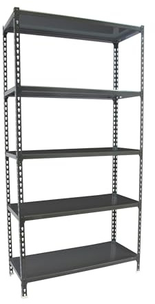 Simonrack Schwerlastregal, Lagerregal, 200x120x40 cm, Metallregal, Kellerregal, Biegestelle 200 kg, 5 Fachböden, Anthrazit/Verzinkt - Simonclick