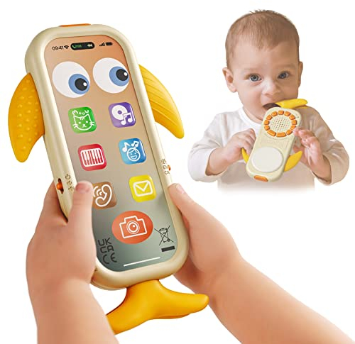 TUMAMA Musikalisches Spielzeug für Baby, Wal-Telefon Babyspielzeug ab 18 Monate alt Baby-Handy-Spielzeug mit Musik Töne und Lichter pädagogische Baby-Monitor-Spielzeug Geschenk für Jungen Mädchen