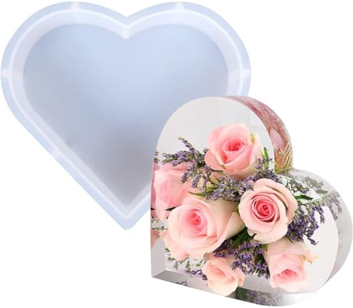 Molde Grande De Silicona Para Resina Epoxi - Forma De Corazón - Moldes Para Resina