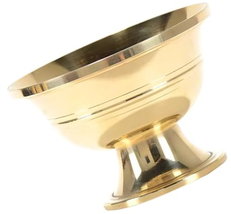 Alipis CáLiz De Ofrenda De AleacióN De Cobre, Taza De Agua Para AdoracióN, DecoracióN De Templo Y Hogar, DiáMetro 6.8cm, Color Dorado