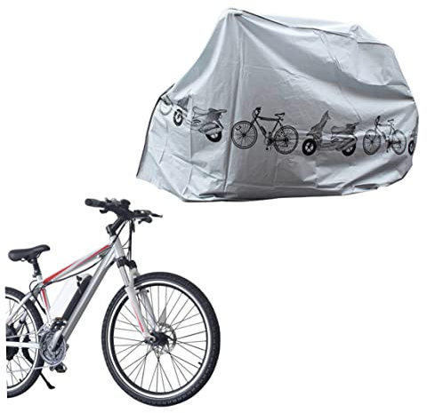 Yililay Fahrradabdeckungen Staub Regen UV Schutz wasserdichtes Fahrradbezug Innen im Freien Grau