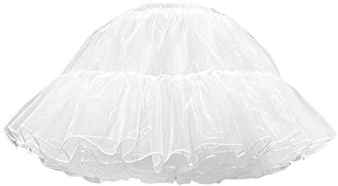 Crinoline skirt Women's Short Petticoat Underskirt White Tulle skirt Belly Dance Summer Lightweight Mini Pleated Fancy Dress Large Sizes Antistatic