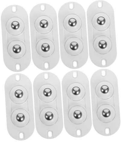 JEWEDECO 8pezzi Ruote Girevoli Autoadesive Piccole Ruote Per Contenitori e Piccoli Elettrodomestici