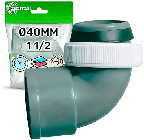 Winkel Muffe für Waschmaschine Abfluss Adapter Kontermuttern Gewinde 1 1/2”