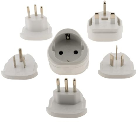 Infälld reseadapter 2 uttag vit - Zenitech