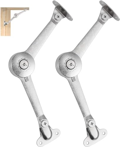 Bisagras de soporte de tapa de bisagras, bisagras de soporte de tapa plegable de cierre suave, adecuadas para armarios (2pcs) (B02#)