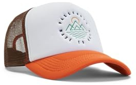 Passenger Snapback Trucker Cap - Escapism | Unisex (UK, Alpha, L, XL, Chestnut/Sunrise Orange)