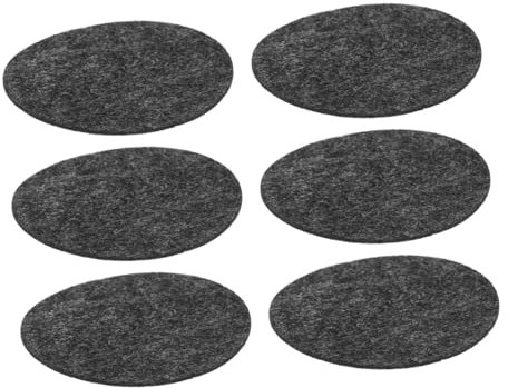Cabilock 6 Pezzi sottobicchieri in feltro sottobicchiere antiscivolo sottobicchiere rotondo in feltro sottobicchieri vegetali sottovaso rotondo da tè cinesi provato Nero