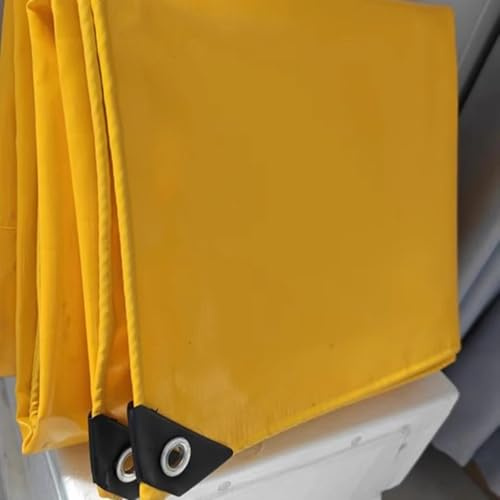 Tarps, Mehrzweck Wasserdicht Poly Tarp Abdeckung Mit Metallösen Und Verstärkte Kanten, Gelb Große Tarp Für Haus Outdoor Patio Winter Blatt Camping(3x3m)