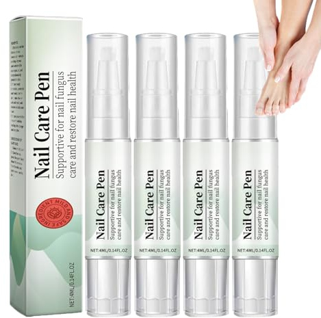 Stylo De Soin Des Ongles, SéRum De Croissance Des Ongles Et Huile Pour Cuticules Aux IngréDients Naturels, Huile De Soin Pour Ongles AbîMéS Et Fragiles, Crayon Blanc Pour Ongles (4 PCS)