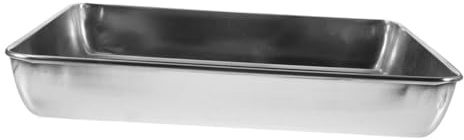 ANDRESLAD Metal Pigeon Shower Basin Stainless Steel Bird Bathing Tub Thickened 35x30cm Suitable for Pigeons and Small Birds Accessory