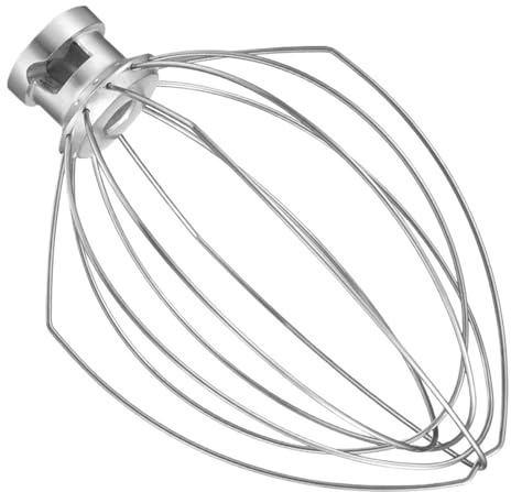 Fouet Métallique, Compatible Avec Les Robots Pâtissiers KitchenAid 5QT Et 6QT, Accessoire Fouet, Mélangeur À Œufs Et Crème En Acier Inoxydable