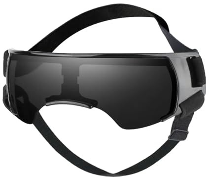 Hundglasögon, retro hundglasögon fashionabla husdjursglasögon för valpar, dammtät, vindtät, UV-skydd, solglasögon hundar, skyddar ögonen på hundar utomhus (svart)