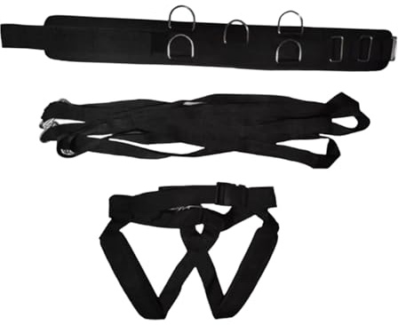 Perfeclan Arnés de Cintura con Correas para Tirar del Trineo, Ajustable para Entrenamiento Comercial de Velocidad Deportiva.