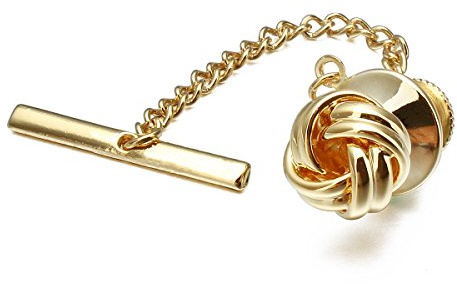 HAWSON Sailor Knot Tie Tack for Men Metal Tie Pin Gold