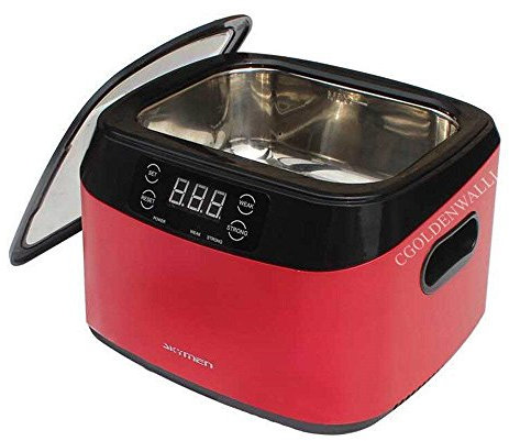 CGOLDENWALL Digital 1.2L Ultrasonic Cleaner Stainless Steel Sterilizing Nail Tools with Degas Heating Timer Bath Ultrasound Washer with Timer Cleaning Tank Double Engine