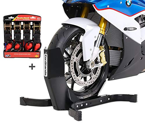 Motorradwippe mit Ratschen-Spanngurten Set Kompatibel mit Triumph Tiger 1050/800 XC/XR ConStands Easy Plus