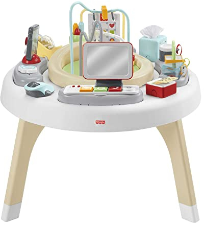 Fisher-Price - Centro Attività 2-in-1 Like a Boss, Centro Attività e Tavolino Primi Passi con Musica, Luci e Suoni, per Neonati 6+ Anni, HBM26