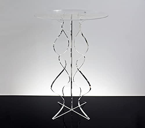 Slato Igea Couchtisch, modernes Design, aus transparentem Acrylkristall, 40 x 60 cm