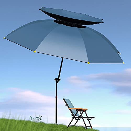 GALLIN Tragbarer Sonnenschirm 215cm Strandschirm Mit Sandanker Angelschirm Neigbar Sonnenschutz Strand Marktschirme Camping Reise (Size : Ø215cm)