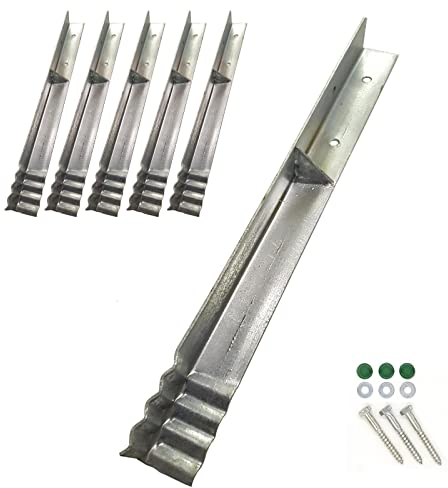 6 x Eck-/Winkelanker-Sets zum Einbetonieren, inkl. Befestigungsmaterial - z.B. für Spielturm & Spielgeräte im Außenbereich, Müllboxen oder Arkaden-Pergolen und Rosenbögen