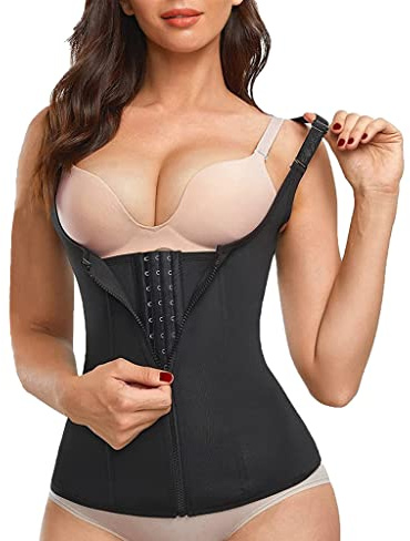 SOLO ACTFIT Femme Shapewear Taille Minceur Corset Bustier Sport Waist Shaper Body Sculptant Compression Cincher Post-Partum Gilet de Sudation Débardeur Ajustable (as4, Alpha, x_l, Regular, Regular)