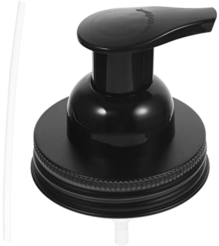 Cabilock Stainless Steel Dispenser Pump Replacement Mason Jar Cover 70mm Easy Install Leak Resistant Nozzle Lid for Soap Shampoo Conditioner Bottles High Efficient Pressing Design