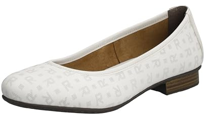 Rieker Damen 51994 Ballerinas, Weiß, 42 EU